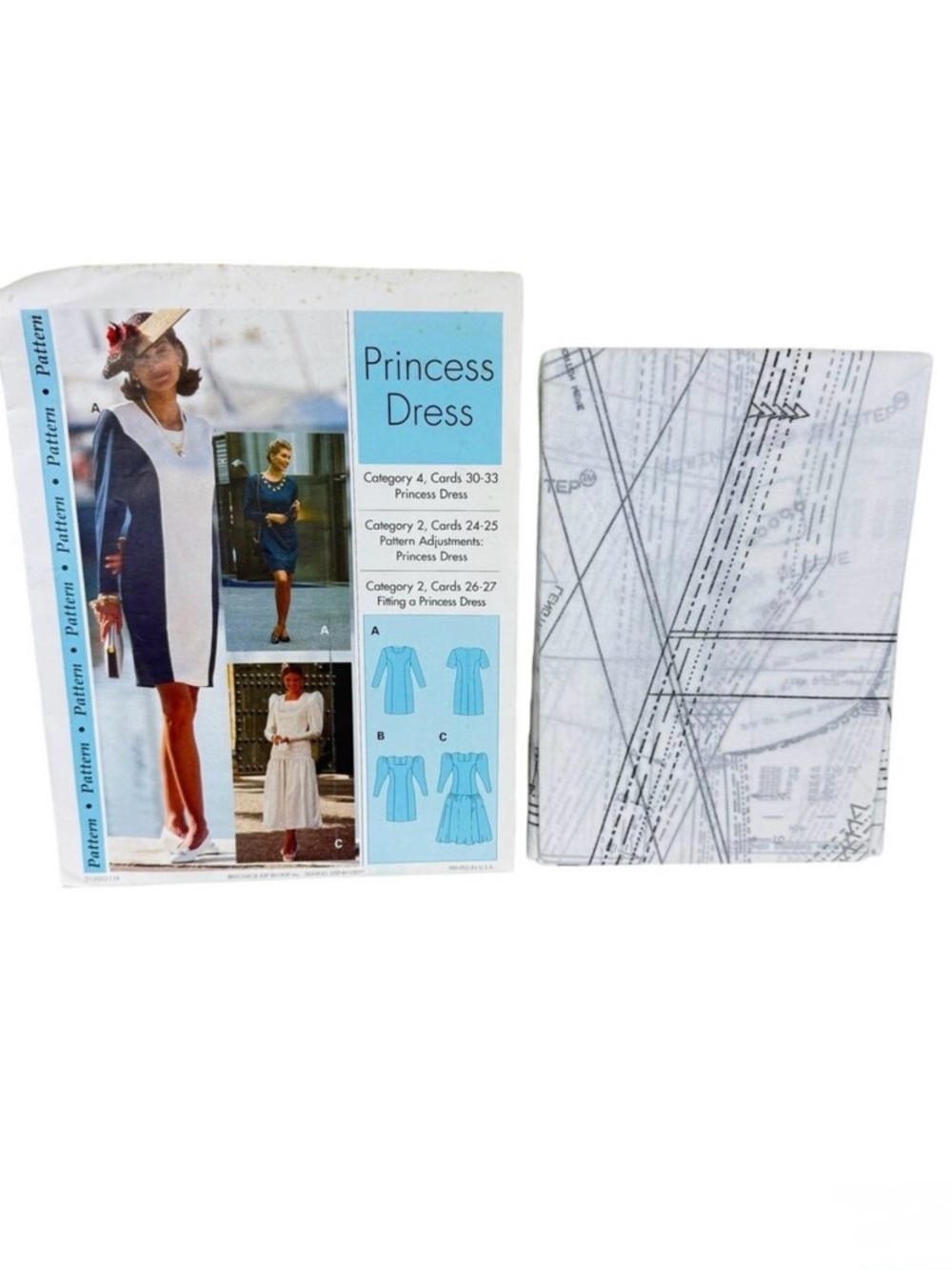Vintage Unused‎ Princess Dress Sewing Pattern Step-By-Step Instructions